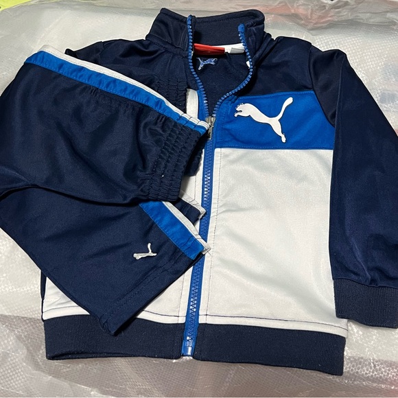 Puma Navy and White Kids' Tracksuit - Picture 1 of 7